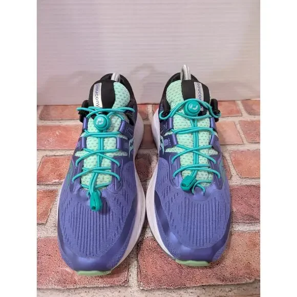 Saucony Ride ISO Everun Womens Size 10 Violet/Aqua Running Walking Athletic Shoe - Picture 9 of 9